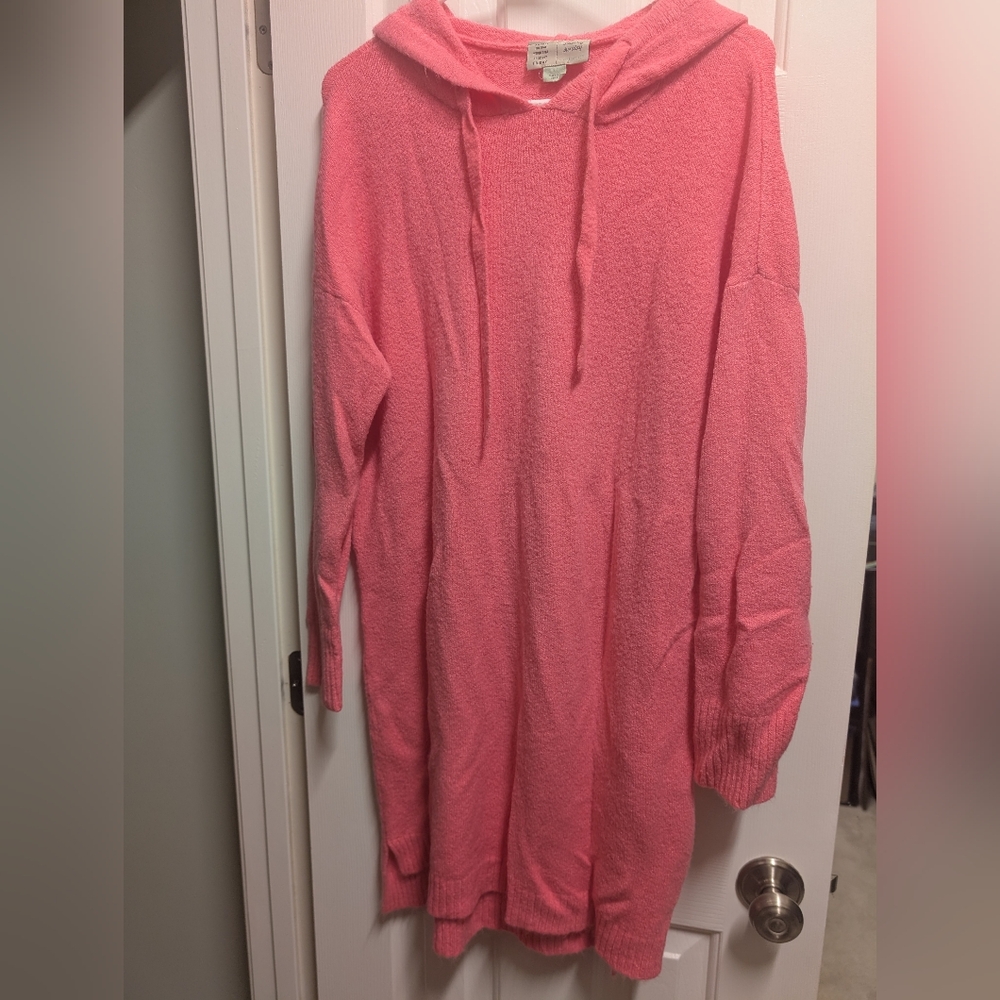 Anthropologie Pink Cowl Neck Sweater Dress